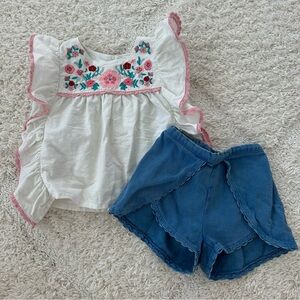 Louise Misha Mala Blouse and Asya Shorts Set